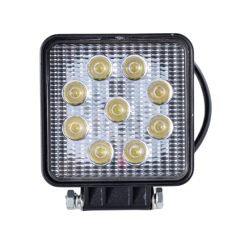IP67 002 Lumină de lucru pătrată, rezistentă, cu 9 LED-uri, pentru vehicule industriale